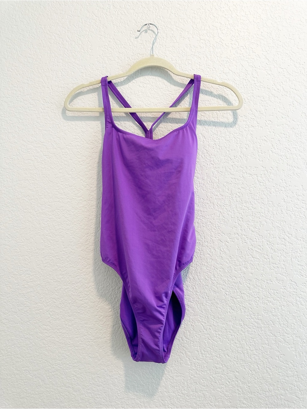 Andie Vivid Purple One-Piece with Strappy Back Detail